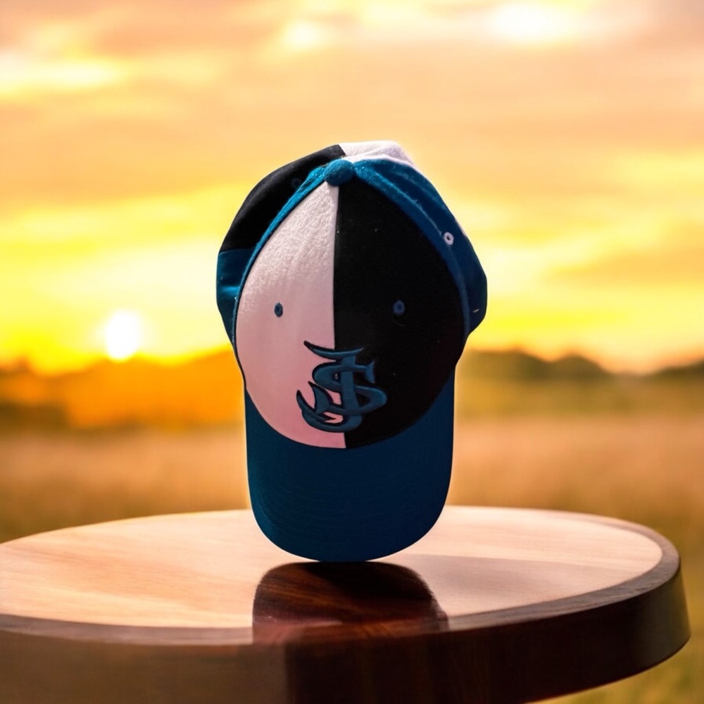 Men’s Blue and Black Cap